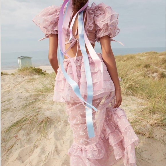 Rare For Love & Lemons Imani Hi-Low Dress in Lilac - Picture 6 of 15